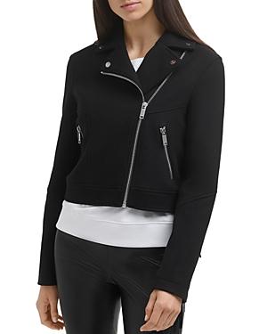 Dkny Fringe Cropped Moto Jacket