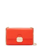 Ted Baker Crystal And Faux-pearl Lock Leather Crossbody