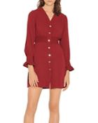 Sandro Lylie Smocked Mini Shirt Dress