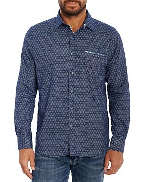 Robert Graham Kalispell Cotton Geo Print Tailored Fit Button Down Shirt - 100% Exclusive
