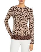 Chelsea & Theodore Leopard Print Cashmere Sweater (64% Off) Comparable Value $248