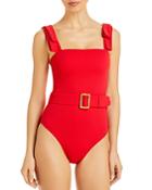 Alexandra Miro Audrey Ribbon Strap One Piece Swimsuit