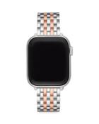 Michele Apple Watch Two Tone 18k Pink Gold Plated Stainless Steel Interchangeable Bracelet, 38-42mm