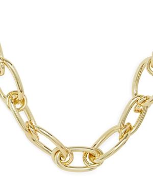 Aqua Chain Link Collar Necklace In Gold Tone, 17-20 - 100% Exclusive