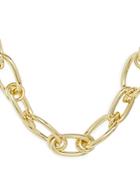 Aqua Chain Link Collar Necklace In Gold Tone, 17-20 - 100% Exclusive