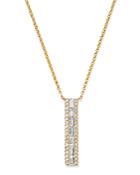 Bloomingdale's Diamond Baguette & Round Pendant Necklace In 14k Yellow Gold, 0.40 Ct. T.w. - 100% Exclusive