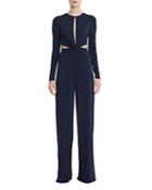 Halston Kathryn Jersey Twist Front Jumpsuit