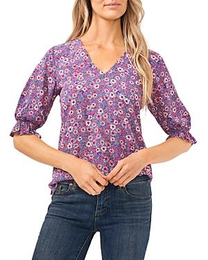 Cece Blooms Floral Print Top