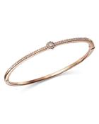 Bloomingdale's Diamond Flower Station Bangle In 14k Rose Gold, 0.33 Ct. T.w. - 100% Exclusive