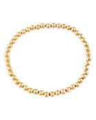 Adinas Jewels Ball Beaded Stretch Bracelet In 14k Gold Plated