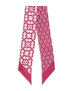 Salvatore Ferrragamo Galour Skinny Silk Scarf