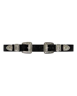 Maje Women's Aderiona Double Buckle Belt