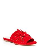 Charles David Women's Sicilian Embellished Suede Slide Sandals