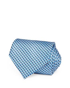 Ermenegildo Zegna Grid Print Silk Classic Tie
