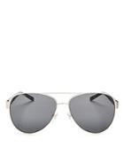 Burberry Polarized Brow Bar Aviator Sunglasses, 60mm