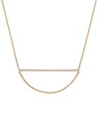 Diamond Micro Pave Bar Necklace In 14k Yellow Gold, .11 Ct. T.w.