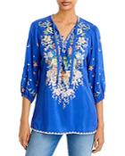 Johnny Was Taifa Embroidered Blouse