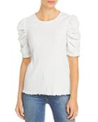 Status By Chenault Ruched Sleeve Top