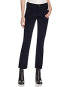Frame Le Cropped Mini Boot Jeans In Deep Blue Dive