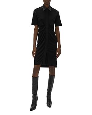 Helmut Lang Leather Collar Shirt Dress