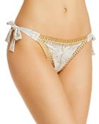 Platinum Inspired By Solange Ferrarini Cobra Print Crochet Trim Side Tie Bikini Bottom - 100% Exclusive