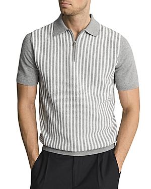 Reiss Clifford Striped Zip Polo