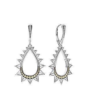 Lagos 18k Yellow Gold & Sterling Silver Ksl Spiked Pyramid Pear-shaped Drop Earrings