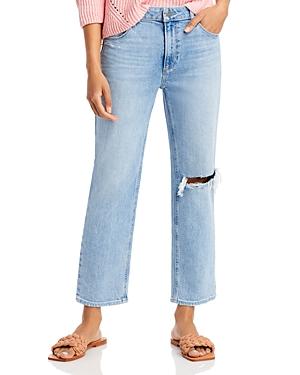 Paige Noella High Rise Straight Jeans In Montague Destructed