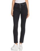 Paige Hoxton Ankle Peg Skinny Jeans In City Noir