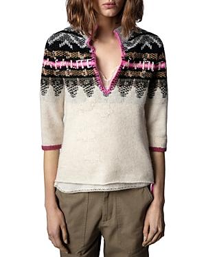 Zadig & Voltaire Billie Fair Isle Cashmere Sweater