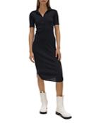 Helmut Lang Smooth Knit Polo Dress