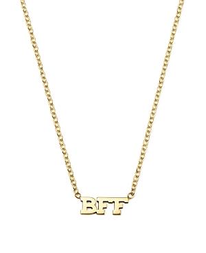 Zoe Chicco 14k Yellow Gold Tiny Bff Necklace, 16
