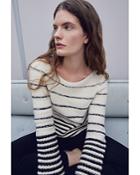 Theory Variegated Stripe Wool & Cashmere Sweater