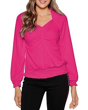 Belldini Smocked Ruffle Trim Top