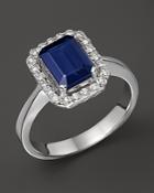 Diamond & Sapphire Ring In 14k White Gold - 100% Exclusive