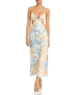 Significant Other Jacy Printed Side Cutout Dress