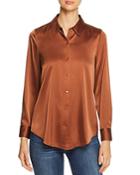 Eileen Fisher Petites Charmeuse Button-down Top