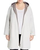 Eileen Fisher Plus Reversible Hooded Rain Jacket
