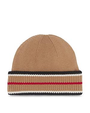 Burberry Icon Stripe Reversible Cashmere Cotton Beanie