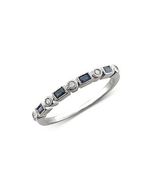 Unique Designs Blue Sapphire & Diamond White Gold Accent Ring (64% Off) - Comparable Value $1,030