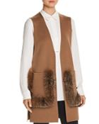 Kobi Halperin Rosena Fur-trimmed Sweater Vest