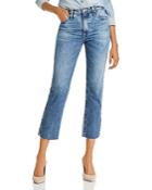 Ag Isabelle High-rise Straight Jeans In 15 Years Indigo Bound