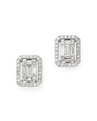 Bloomingdale's Diamond Mosaic Earrings In 14k White Gold, 0.50 Ct. T.w. - 100% Exclusive