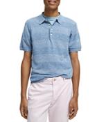 Scotch & Soda Knitted Striped Polo Shirt