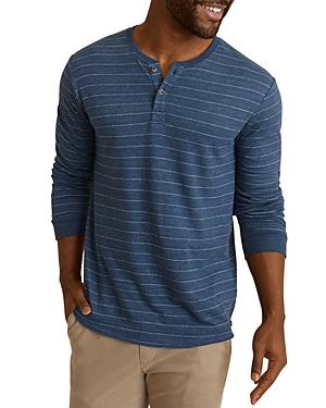 Marine Layer Double Knit Striped Long Sleeve Henley