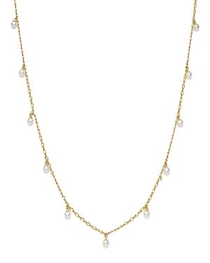 Bloomingdale's Cultured Freshwater Pearl Dangle Necklace In 14k Yellow Gold, 17 - 100% Exclusive