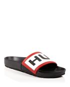Hunter Flat Slide Sandals - Logo