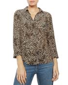 Anine Bing Billie Leopard Silk Shirt