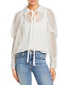 Rebecca Taylor Embroidered Lace Blouse