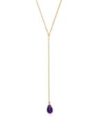 Bloomingdale's Amethyst Pendant Y Necklace In 14k Yellow Gold, 26 - 100% Exclusive
